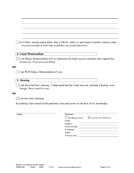 Form CRM1202 Petition for Postconviction Relief - Minnesota, Page 2