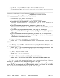 Form CRM101 Appendix A Petition to Enter Guilty Plea (Felony) - Minnesota (English/Chuukese), Page 2