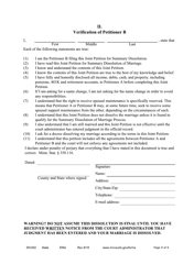 Form DIV202 Joint Petition for Summary Dissolution of a Marriage - Minnesota, Page 9