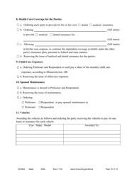 Form DIV802 Petition for Dissolution of Marriage With Children - Minnesota, Page 35