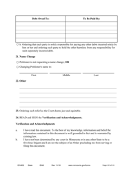 Form DIV802 Petition for Dissolution of Marriage With Children - Minnesota, Page 40
