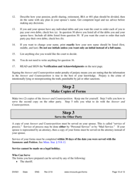Instructions for Form DIV502 Answer and Counter Petition Without Children - Minnesota, Page 10