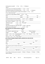 Form OFP105 Law Enforcement Information Form - Minnesota, Page 2