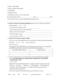 Form OFP102 Petitioner&#039;s Affidavit and Petition for Order for Protection - Minnesota, Page 4