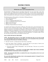 Instructions for Form DIV902 Answer and Counter Petition - Minnesota, Page 3