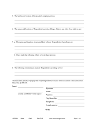 Form OFP501 Affidavit and Order for Alternate Service or Publication - Minnesota, Page 2