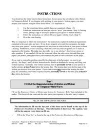 Form DIV1101 Response to a Request for Temporary Relief Pending Final Hearing With Children - Minnesota, Page 3