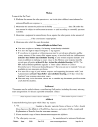 Form FAM404 Notice of Motion, Motion and Affidavit to Collect Unreimbursed or Uninsured Health Care Expenses - Minnesota, Page 2
