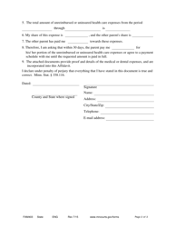 Form FAM403 Affidavit of Health Care Expenses and Demand for Payment - Minnesota, Page 2