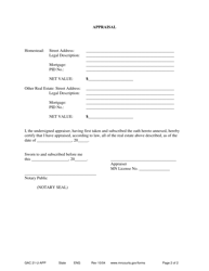 Form GAC21-U-APP Oath &amp; Appraiser - Minnesota, Page 2