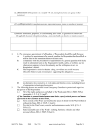 Form GAC17-U Petition for Emergency Guardian/Conservator - Minnesota, Page 2