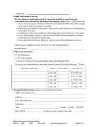 Form HAR102 Petition for Harassment Restraining Order - Minnesota, Page 2