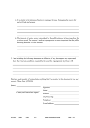 Form HOU503 Affidavit in Support of Motion for Expungement of Eviction Record - Minnesota, Page 2