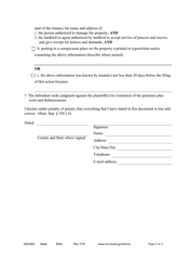 Form HOU402 Counterclaim for Possession of Premises and Notice of Hearing - Minnesota, Page 2