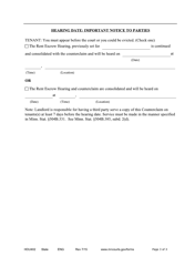 Form HOU402 Counterclaim for Possession of Premises and Notice of Hearing - Minnesota, Page 3