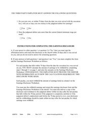 Form JGM703 Earnings Execution Disclosure for Non-child Support Judgments - Minnesota, Page 2