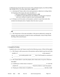 Form HOU102 Eviction Action Complaint - Minnesota, Page 2