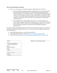 Form PRO906 Notice to Spouse and/or Children - Minnesota, Page 2