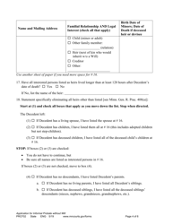 Form PRO702 Application for Informal Appointment of Personal Representative (Without a Will) - Minnesota, Page 4