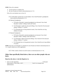 Form PRO702 Application for Informal Appointment of Personal Representative (Without a Will) - Minnesota, Page 5