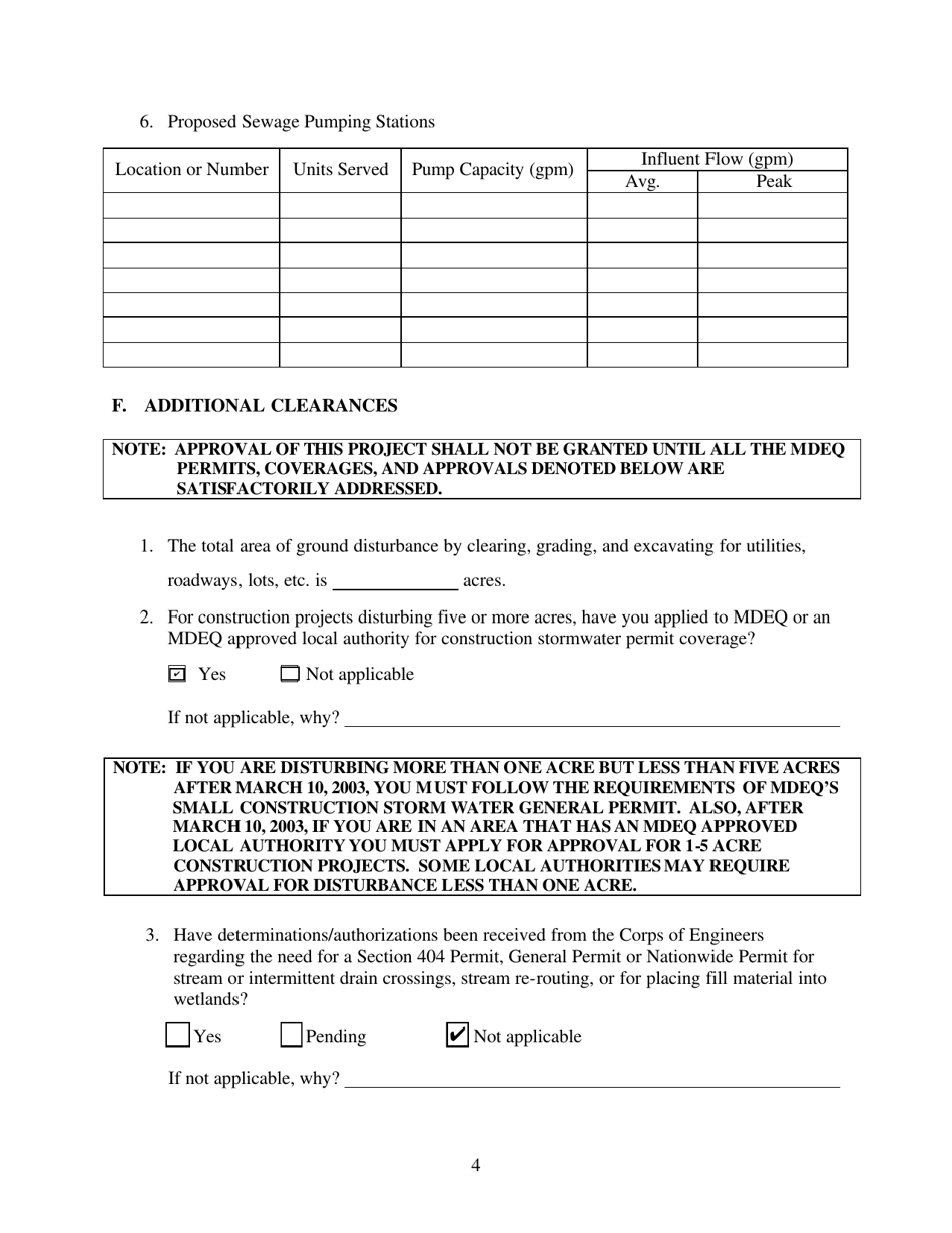 Wastewater Project Information Sheet - Mississippi, Page 4