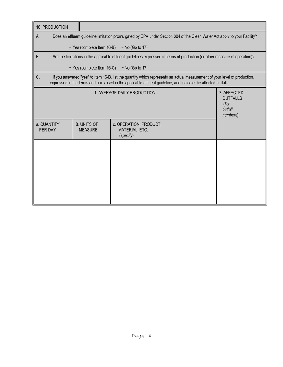 Form 2-P Application for a State Operating Pretreatment Permit - Mississippi, Page 4