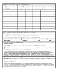 Individual Npdes Storm Water Permit Annual Swppp Evaluation Form (For Industrial Storm Water Activity) - Mississippi, Page 5