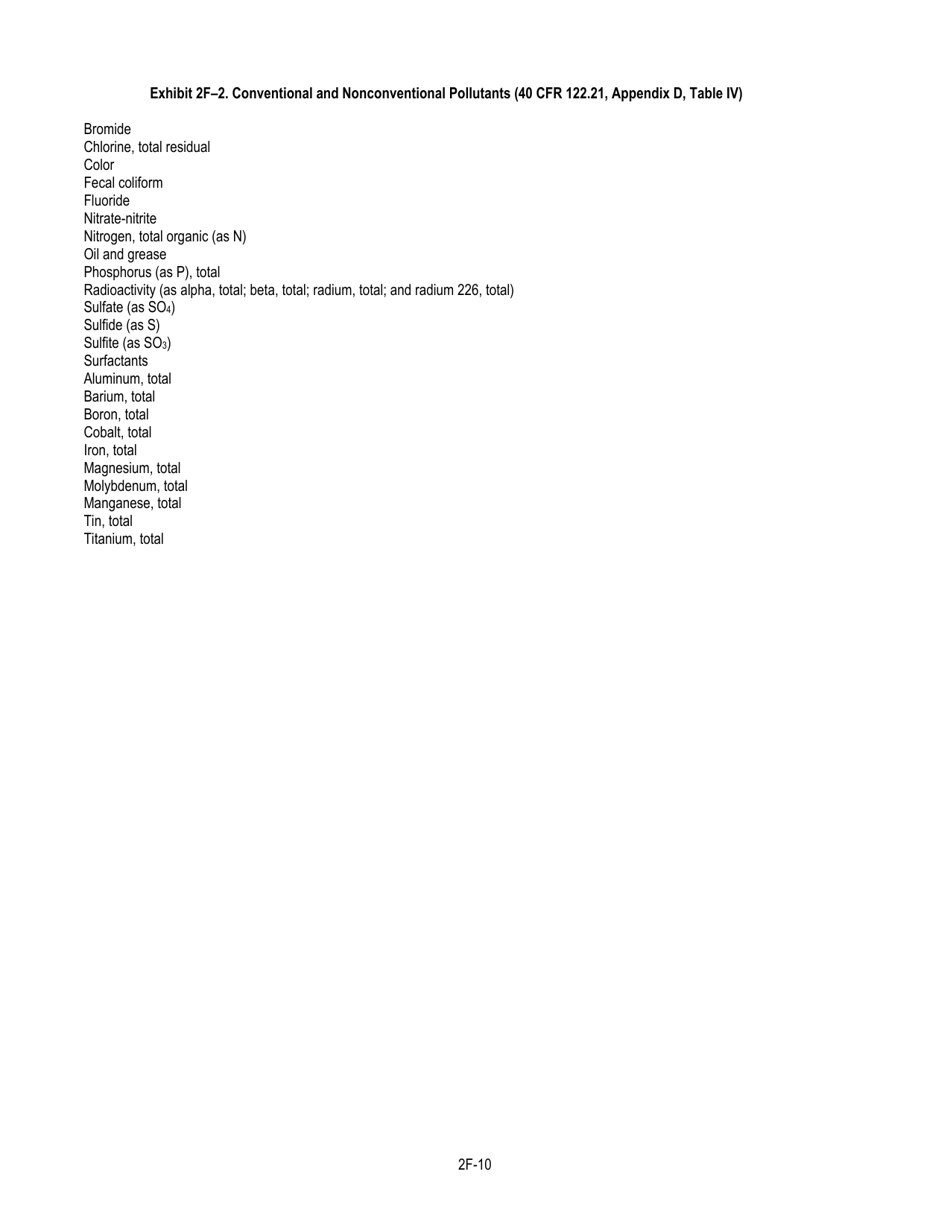 NPDES Form 2F (EPA Form 3510-2F) Application for Npdes Permit to Discharge Wastewater, Page 12