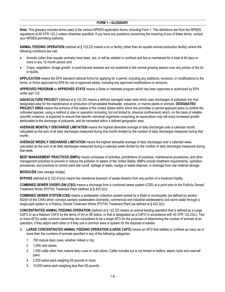 NPDES Form 1 (EPA Form 3510-1) Application for Npdes Permit to Discharge Wastewater, Page 11