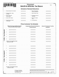 Form 72-010-19-3 Sales &amp; Special Tax Return - Mississippi, Page 2