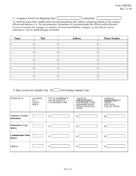Form 10PC001 Perpetual Care Cemetery Registration Form - Mississippi, Page 2