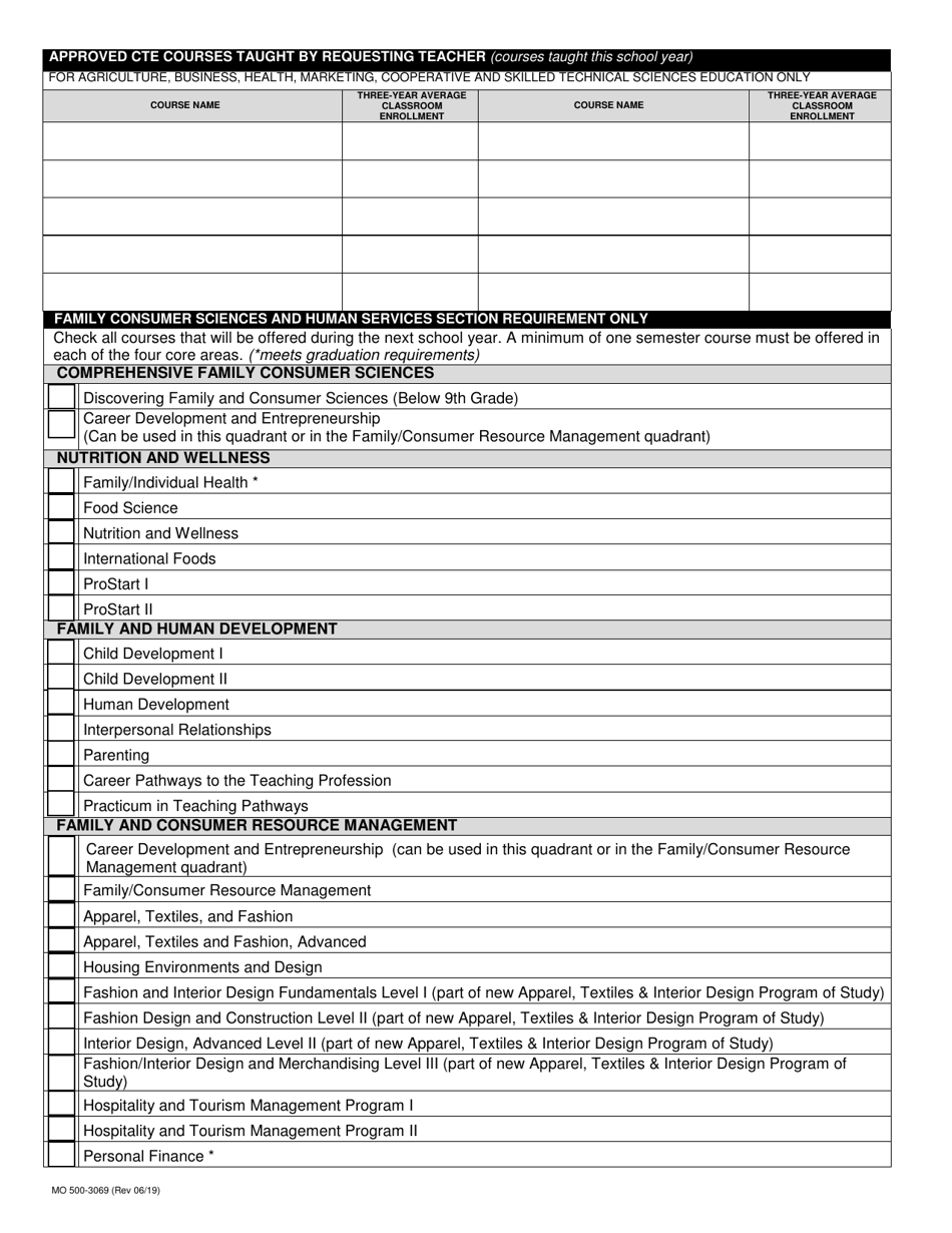 Form MO500-3069 50 / 50 Career Education Equipment / Educational Resource(S) Information - Missouri, Page 2