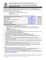Form MO500-2457 Application for Approval of Career Education Programs Secondary/Adult Only - Missouri