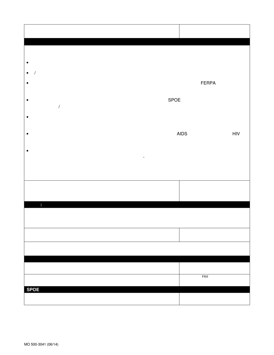 Form MO500-3041 Release of Information - Missouri (Japanese), Page 2