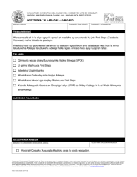 Document preview: Form MO500-3028 Notice of Action - Missouri (Somali)