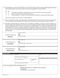 Form MO375-0049 Certificate of Registration Application for Utilization Review Agents - Missouri, Page 2