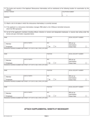 Form MO375-0045 Reinsurance Intermediary Application - Missouri, Page 3