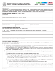 Document preview: Form MO375-0586 Service Contract Provider Registration - Missouri
