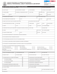 Form MO375-0304 Medical Professional Liability Insurance Claim Report - Missouri
