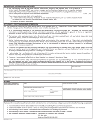 Form MO375-0912 Application for Motor Vehicle Extended Service Contract Business Entity Producer License Renewal - Missouri, Page 4