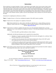 Form LS-67 Certificate to Employ a Child 14 or 15 Years of Age During School Term - Missouri, Page 2
