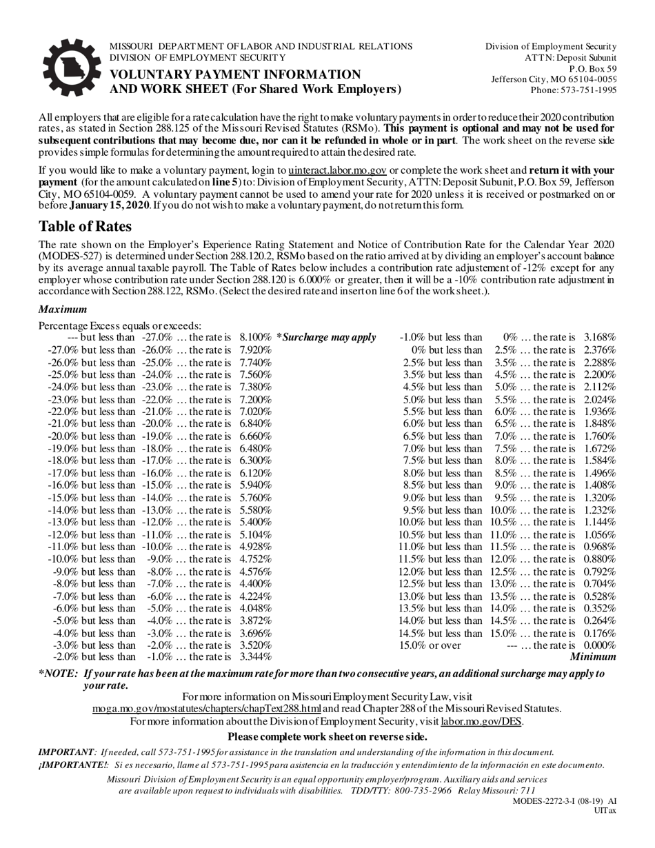 Form Modes-2272-4-i Download Fillable Pdf Or Fill Online Voluntary 