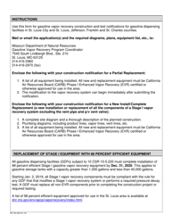 Form MO780-2522 Vapor Recovery System Construction and Test Notification Form - Missouri, Page 2