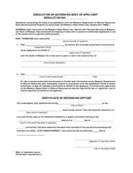 Form MO780-2882 Stormwater Grant or Loan Application - Missouri, Page 3