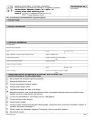 Form MO780-2091 Engineering Report Submittal Checklist - Missouri