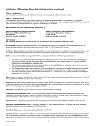 Form MO780-1164 &quot;Notification of Regulated Waste Activity&quot; - Missouri, Page 10