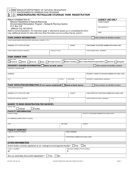 Document preview: Form MO780-1782 Underground Petroleum Storage Tank Registration - Missouri