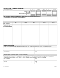 Form MO780-1782 Underground Petroleum Storage Tank Registration - Missouri, Page 2