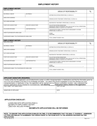 Form MO780-1089 Application: Examination for Drinking Water Treatment, Water Distribution, Wastewater Treatment or Concentrated Animal Feeding Operations (Cafo) Waste Management Systems Operator Certificate - Missouri, Page 4