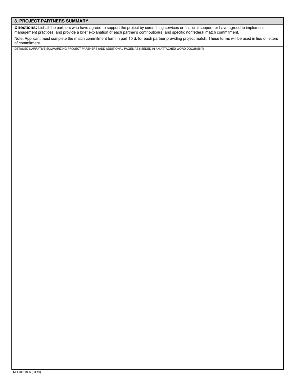 Form MO780-1896 Nonpoint Source Implementation Grant Application - Missouri, Page 9